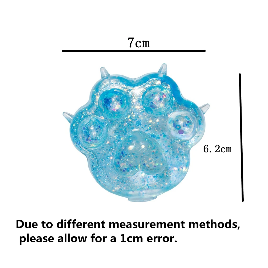Squishy Sequin Maltose Cat Paw Slow Rebound Squeeze Toys Stress Relief Fidget Toys for Adults Decompression Sensory Toys image 2