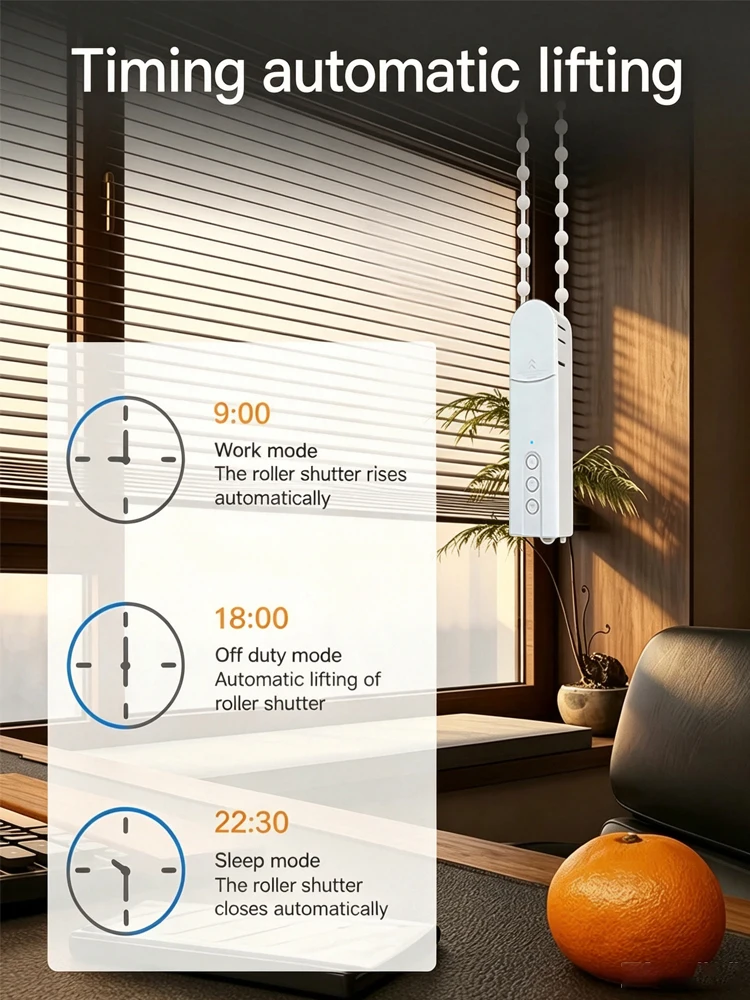 WLAN-fähiger intelligenter Elektromotor für Rollos, Zigbee-Vorhangmotor, kompatibel mit der Tuya Smart Life App, unterstützt Alexa- und Google-Sprachsteuerung.