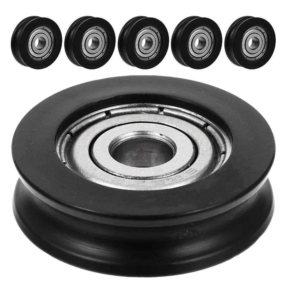 

6pcs Sliding Door Pulley Window Hardware Accessories Nylon Coated Aluminum Alloy Wheels For Wardrobe Cabinet Heavy Duty Roller