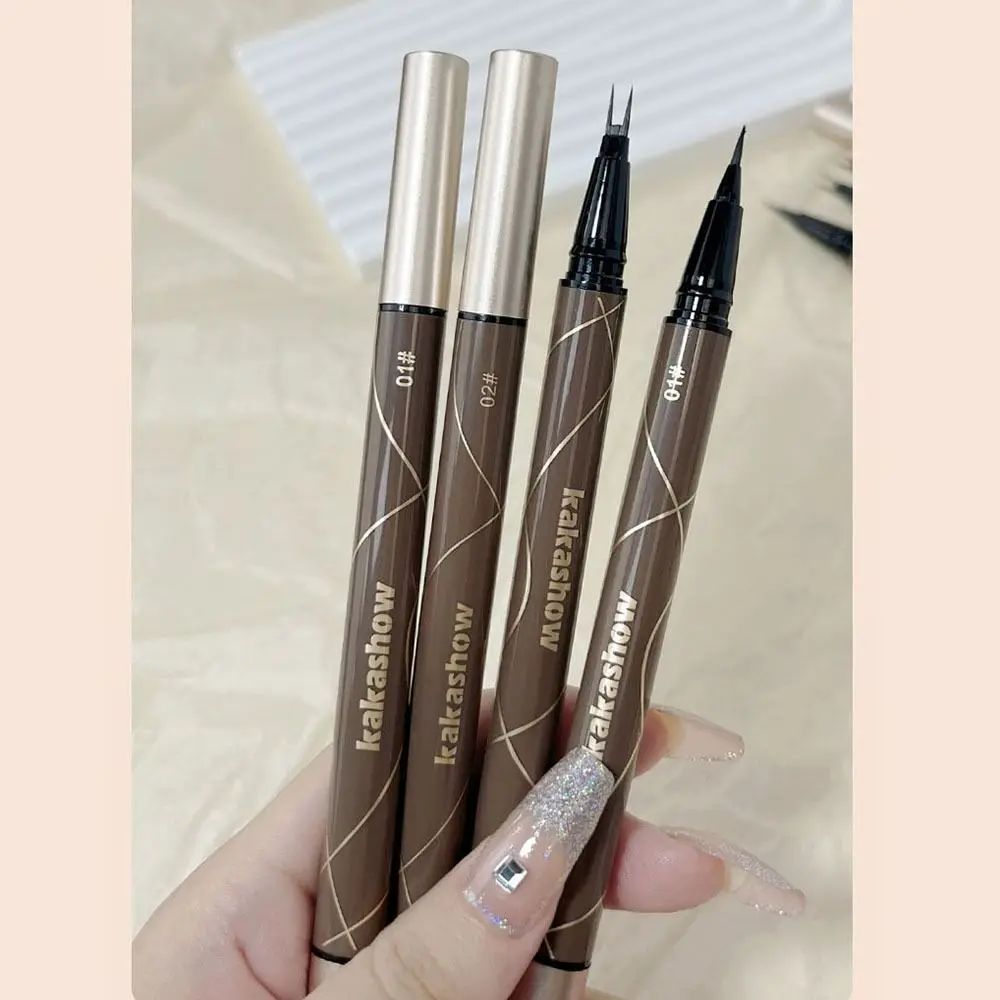 Sneldrogende Dubbele Klauw Eyeliner Smudgeproof Waterdichte Dubbel Gevorkte Tip Eyeliner Natuurlijke Langdurige Vloeibare Eyeliner Vrouwen