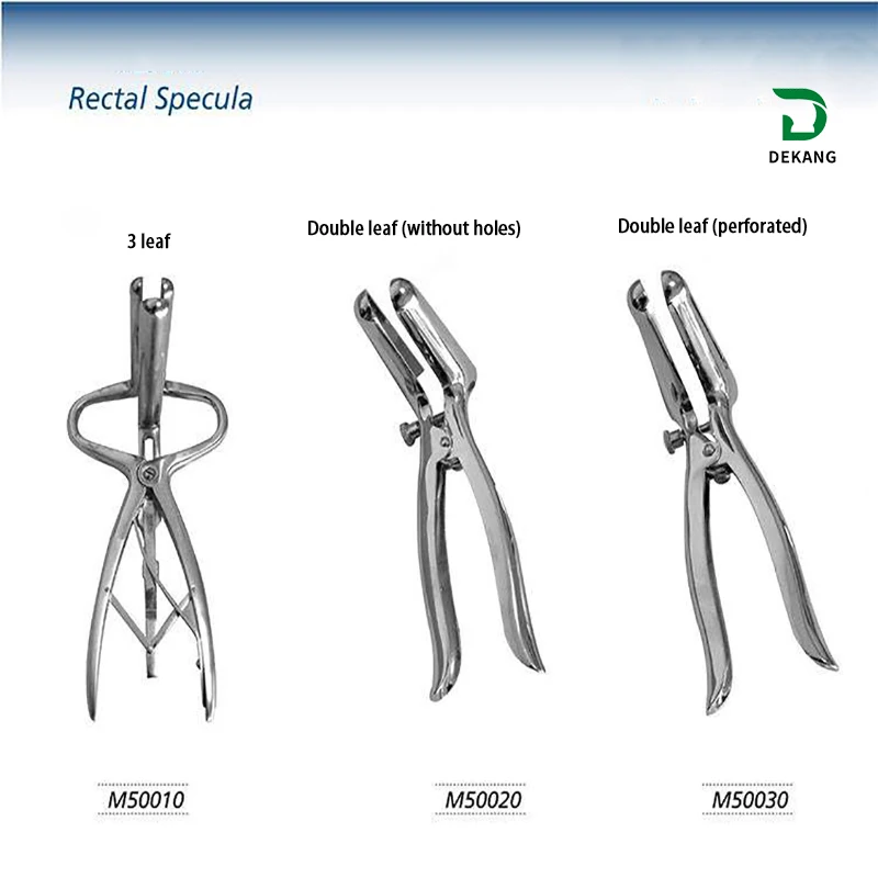 กระจกตรวจทวารหนัก แบบสองใบ แบบสามใบ แบบหนีบ แบบตรง ท่อตรง