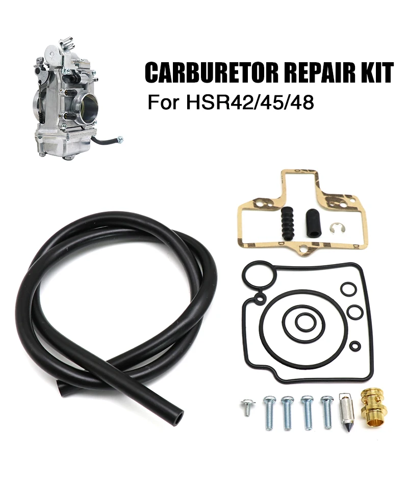 SCL MOTOS Motorcycle Carburetor Rebuilt Set For Mikuni HSR42 45 48 Carburetor Repair Kit Gaskets O-Rings Screw Rubber Cap Motor