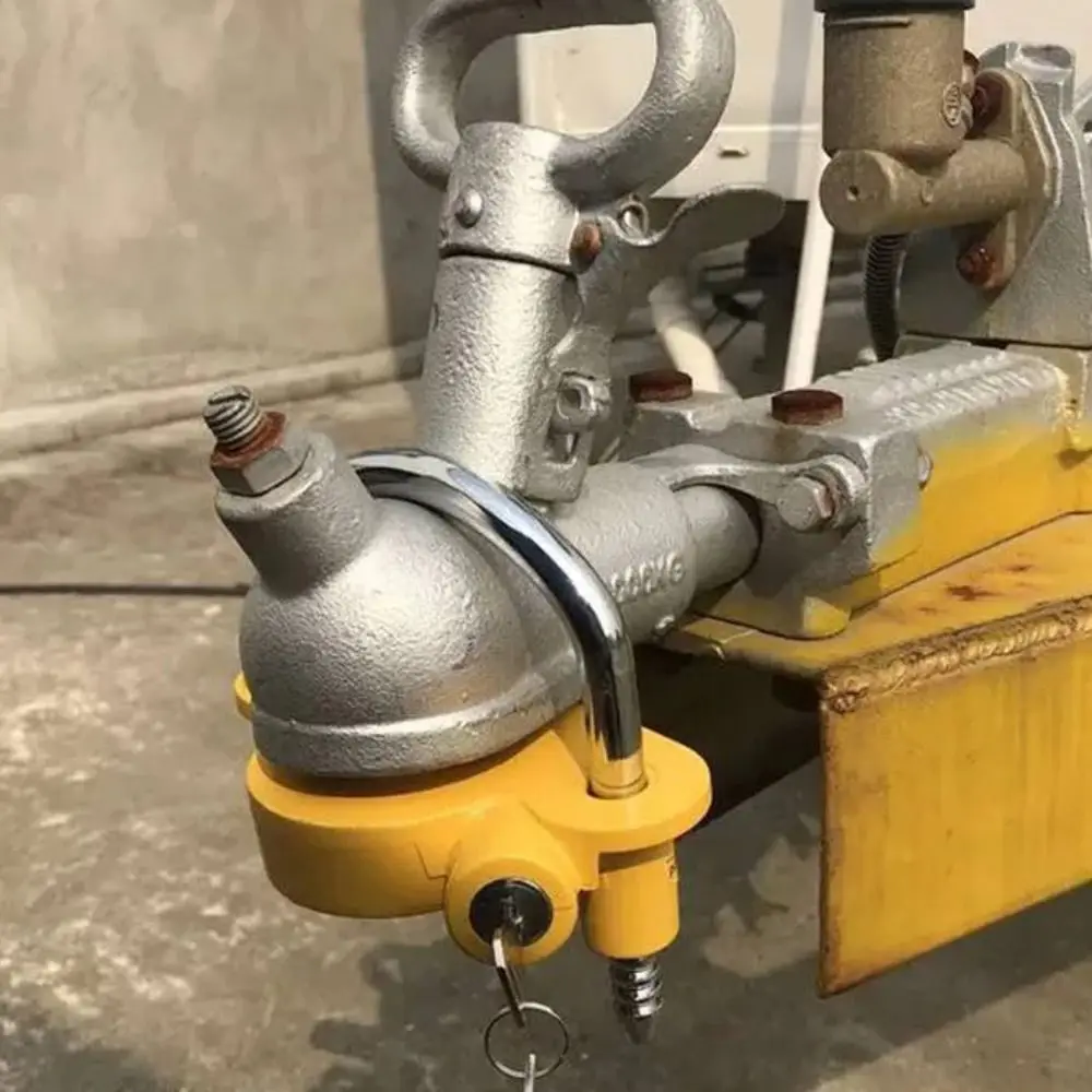 

Высококачественный универсальный замок для прицепа, сверхмощный, высокозащищенный, противоугонный, регулируемый замок для крюка прицепа/автодома