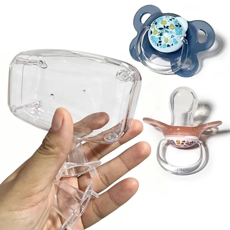 

2pc/Box Baby Pacifier with Cover Flower-design Printed Soother with Thumb Nipple,Perfect Baby Shower Gift for Boy Girl