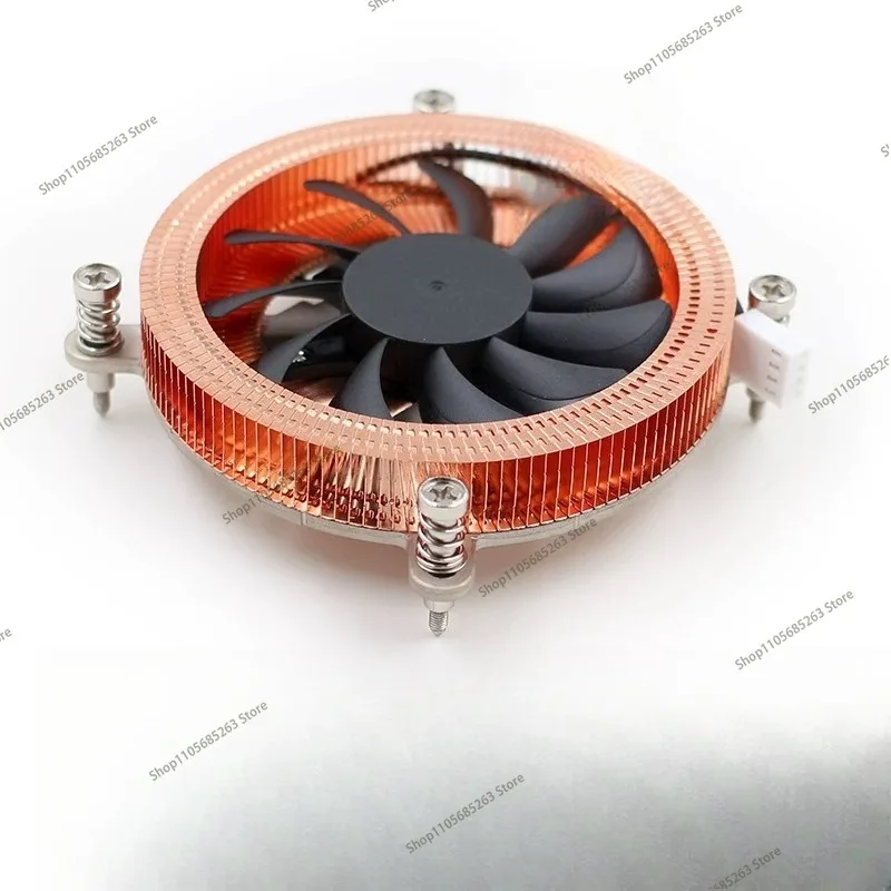 Desktop computer CPU down-pressing, ultra-thin 1U pure copper heat pipe silent radiator fan