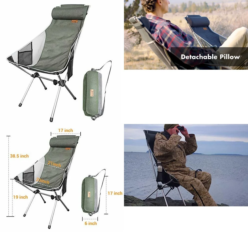 

camping chairUltralight High Back Folding Camping Chair Portable Backpacking Chair for Outdoor Hiking Travel Lightweight Lawn