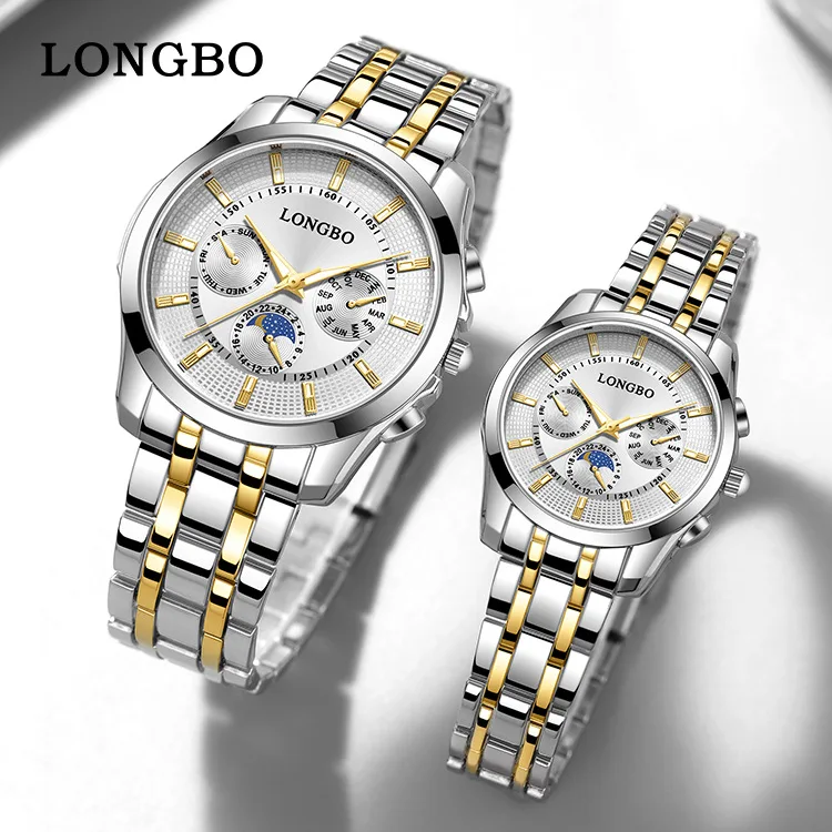 ساعة رجالية من الفولاذ، ساعة كوارتز للزوجين، هدية نسائية، ساعة للأزواج، إكسسوارات الساعات، ساعة كوارتز عصرية