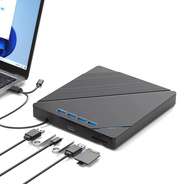 

Многофункциональная внешняя мобильная записывающая DVD/CD USB3.0 с лотком и кэшем 8 МБ для настольного ноутбука, универсального использования