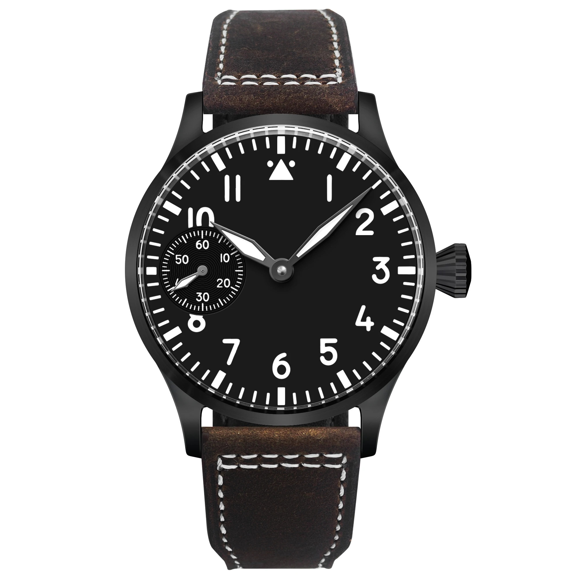 Corgeut Luxe saffierglas 42 mm wijzerplaat St3600 of St3601 handopwindbaar uurwerk 316L stalen kast herenhorloge 30 m waterbestendig