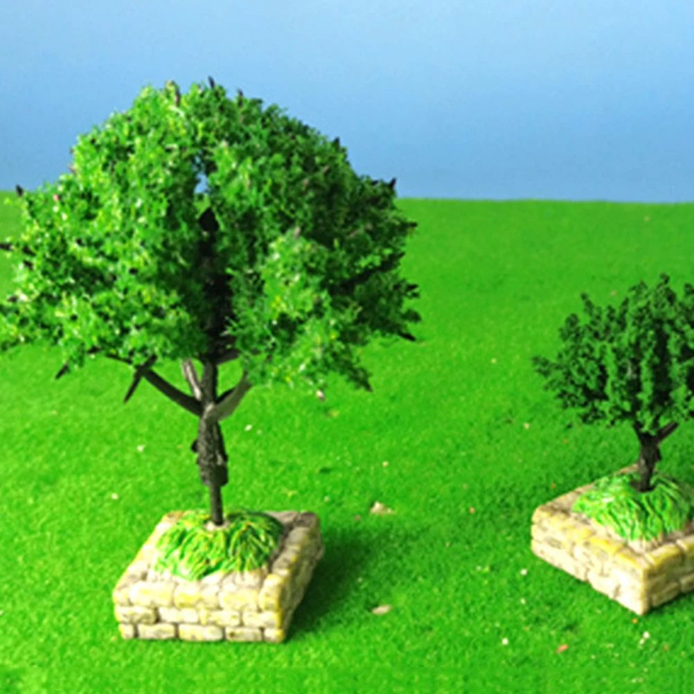 

4 Packs Bonsai Materials Fake Grass for Miniatures Model Artificial Squares Sponge Fine Porous Tree Powder DIY Green Craft