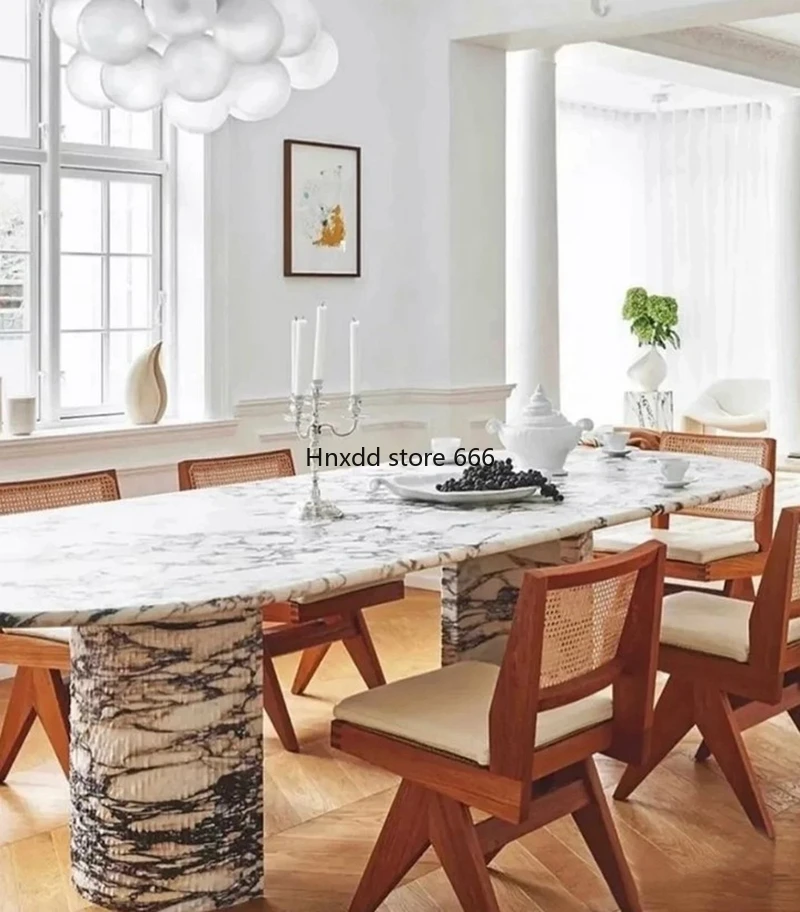 Natural Bulgari marble dining table Italian marble dining table