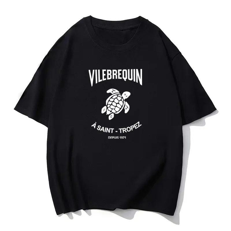 

Хлопковая футболка Vilebrequin с логотипом ex ort Sve Дышащая удобная одежда для активного отдыха и повседневного использования Gat...