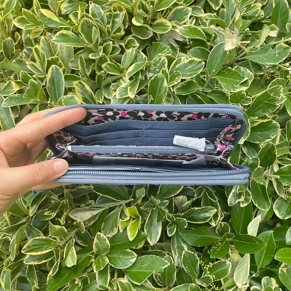 vbSimple eco-friendly cotton purse women cotton print wallet card holder wallet women storage money bag clutch