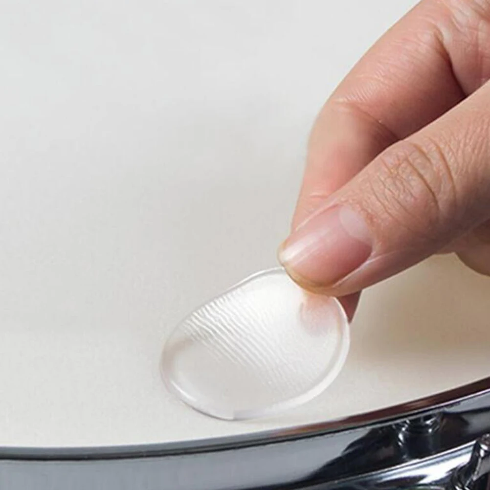 

4 Sheets Mute Pad Dampeners Practice Damper Silicon Drum Drops Pads Noise-absorbing Stickers