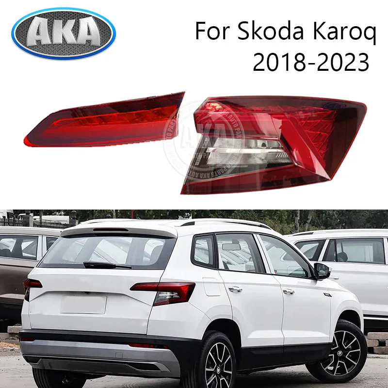 Rear Bumper Tail Light Reflector Brake Lamp For Skoda Karoq 2018-2023 Rear Taillamp Stop Turn Signal Light
