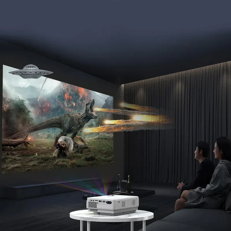 Tragbarer Mini-Multimedia-Full-HD-3D-LED-Projektor 150-Lumen-Heimkino-Projektor