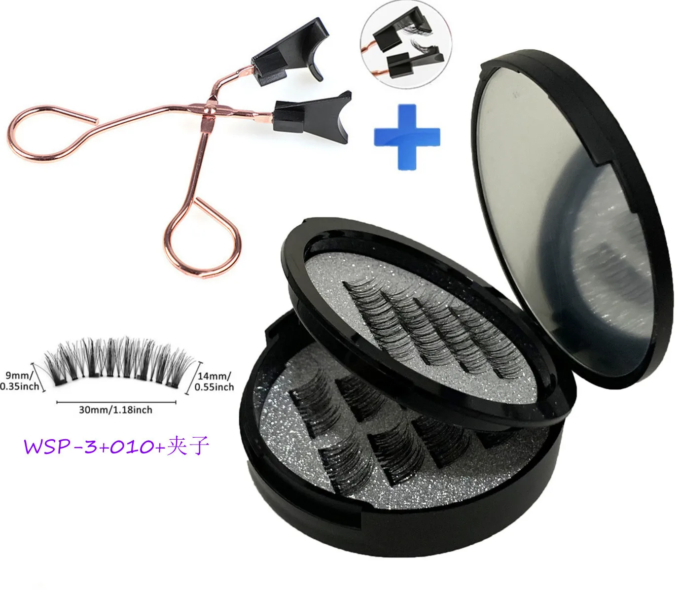 8Pcs Half Magnetic Eyelashes and 4Pcs Full Magnet False Eyelash Reusable Natural 3D Beauty Makeup Set Hand Made With Clip drop