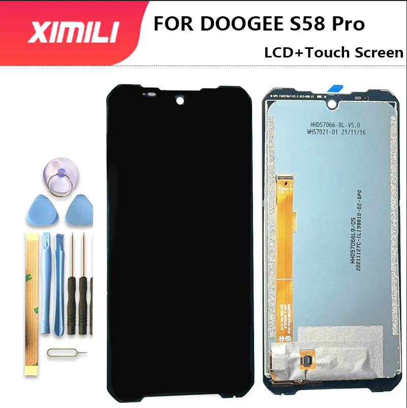 

5.71 inch Doogee S58 PRO LCD Display+Touch Screen Digitizer Assembly 100% Original LCD+Touch Digitizer for DOOGEE S58 PRO+Tools