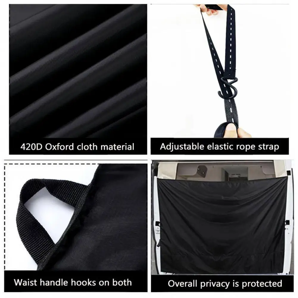 Car Privacy Shades Cover Van Rear Door Curtain Car Divider Curtain Oxford Cloth For RV,SUVs, Trucks, And Business Cars view 6