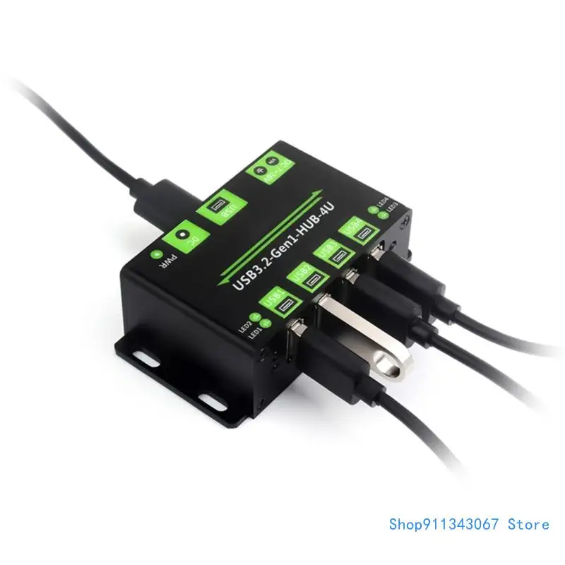 

4-портовый концентратор USB 3.2 Gen1 с широким входным напряжением и индивидуальной защитой от перегрузки по току порта, Прямая
