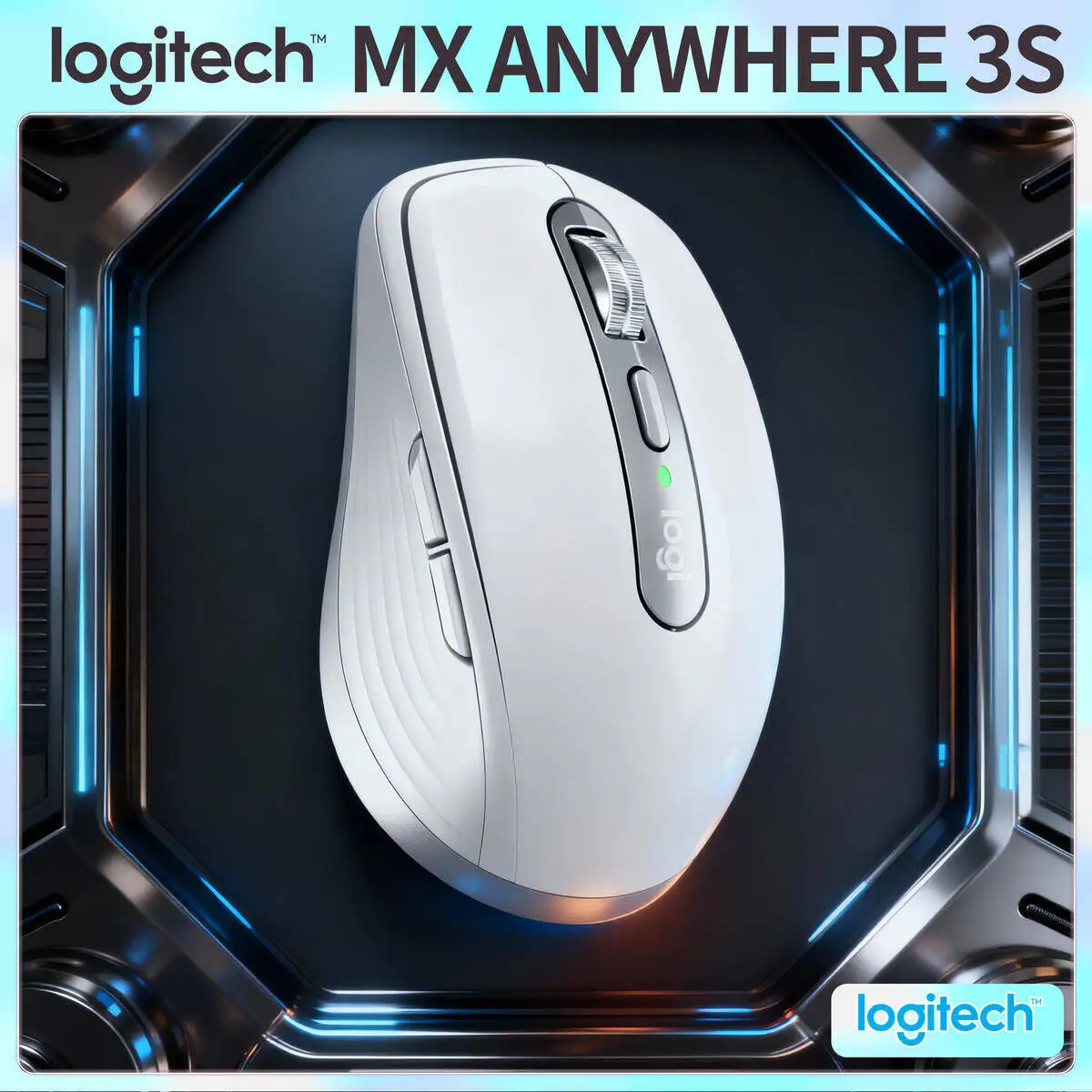 

Компактная мышь Logitech MX Anywhere 3S, эргономичный дизайн, перезаряжаемая, с быстрым прокруткой для портативных ПК Mac