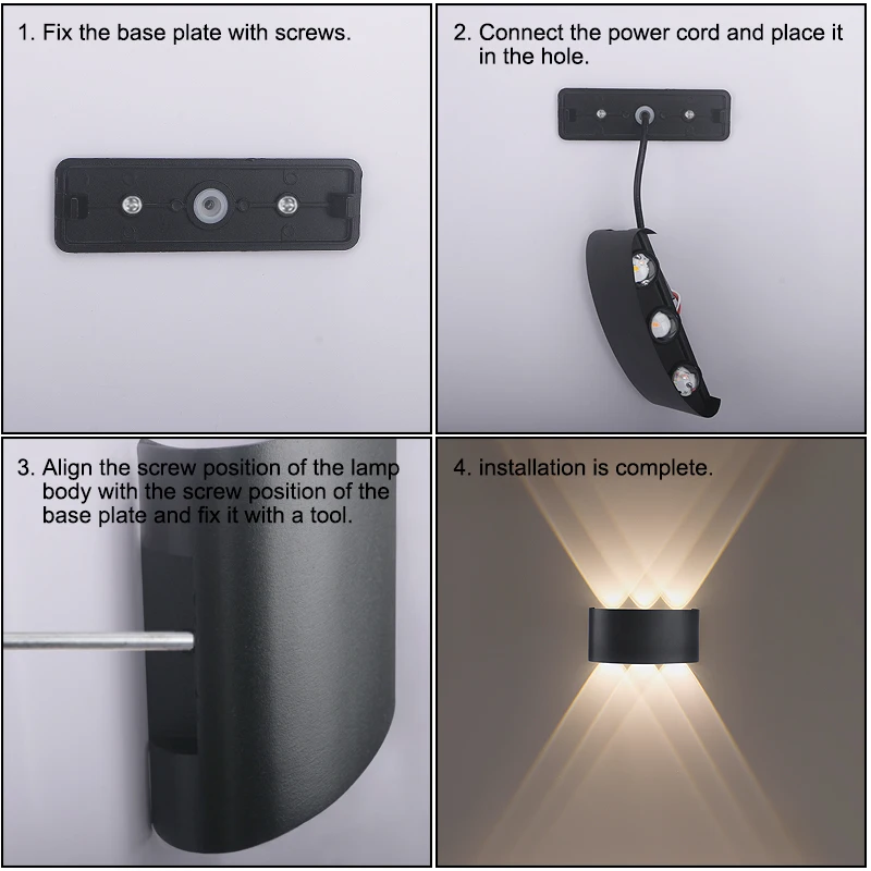 Modern LED Wall Light Outdoor Waterproof  85-265V Up and Down Lamp Garden Corridor Indoor Bedroom Living Room Home Decor Lighti