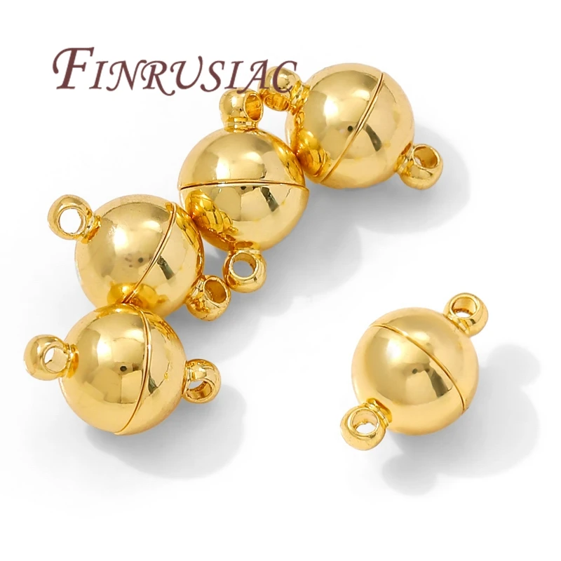 10 mm 18 Karat vergoldete Messing-Magnetverschlüsse für Armbänder, Schmuckverschlüsse, Verbinder, Halskettenverschluss, DIY-Schmuckherstellungszubehör – Detail 21