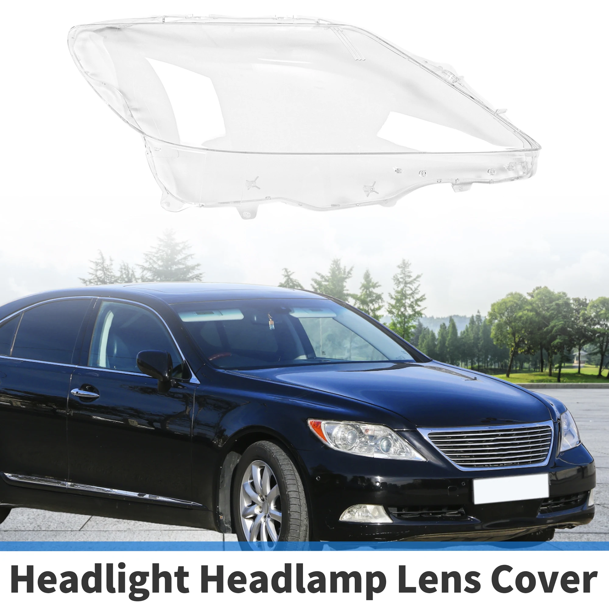 

UXCELL 1 Pcs Car Front Right Headlight Lens Cover for Lexus LS460 /LS600 2010-2012 Clear Automobiles Car Lights Shell