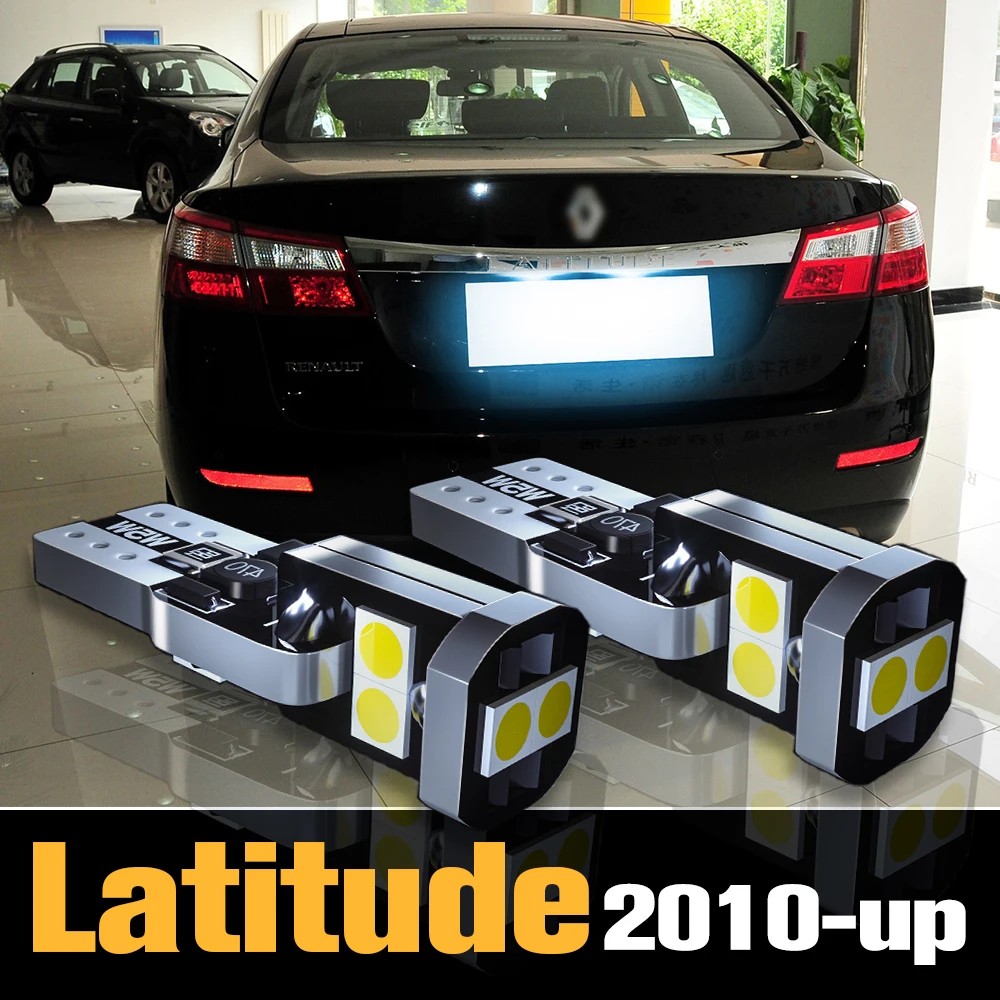 2pcs Canbus LED License Plate Light Lamp Accessories For Renault Latitude 2010 2011 2012 2013