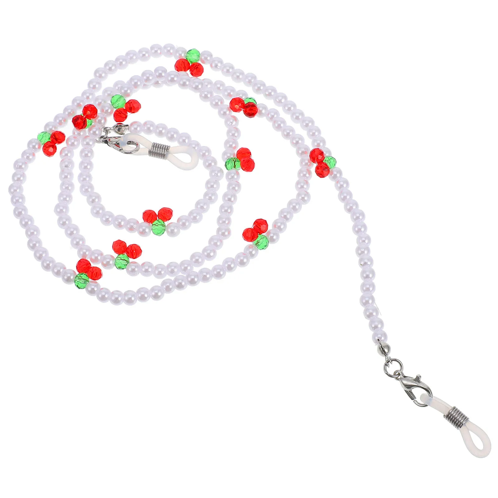 

1Pcs Cherry Bead Glasses Eyeglasses Hanging Cord Mask Chain Protective Functional Glasses Strap Unique Design
