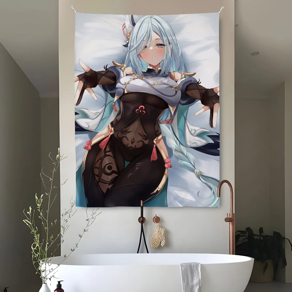 

Shenhe Genshin Impact Sexy Tapestry Perfect For Home&Living Bedroom Decor Wall Art Backdrop Banner