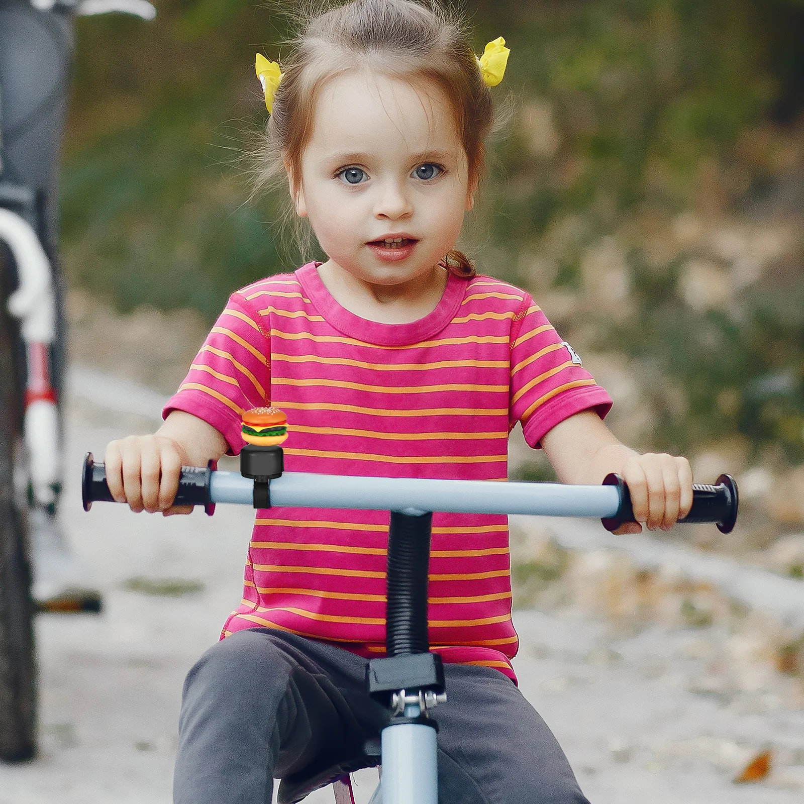 

Bicycle Bell 1 Iron Hamburger Cartoon Bike Bell Clear Sound Sturdy Kids Adults Bike Accessories Handlebars Burger Cheese