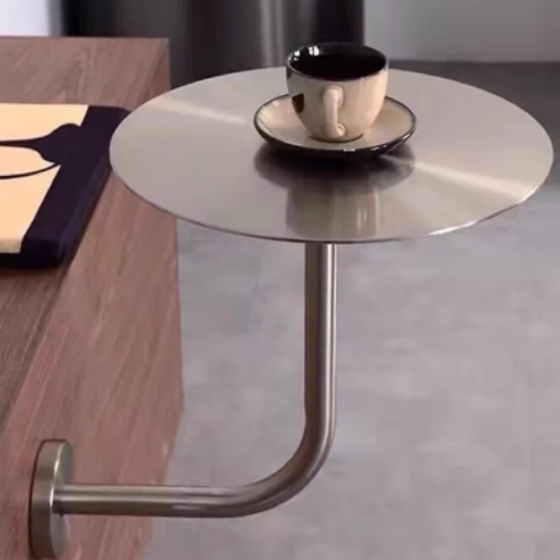 

Wall-mounted Small Round Table, Wall-mounted Side Table, Dessert Shop, Café Booth, Industrial Style Wall-to-wall Table