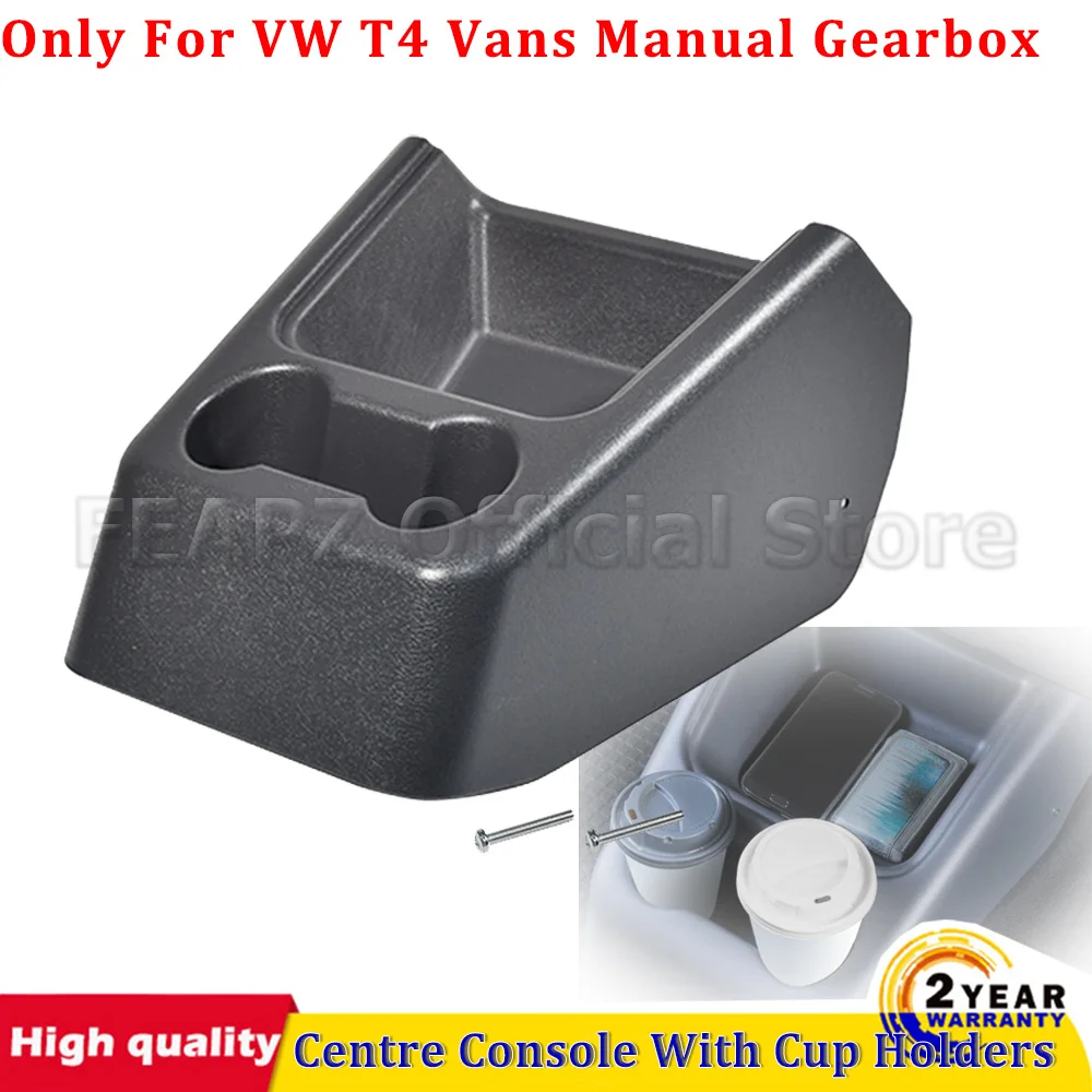 1Pc Centre Console With Cup Holders Grey Transporter Organiser Only Manual Gearbox Car Replacement Parts For VW Transporter T4