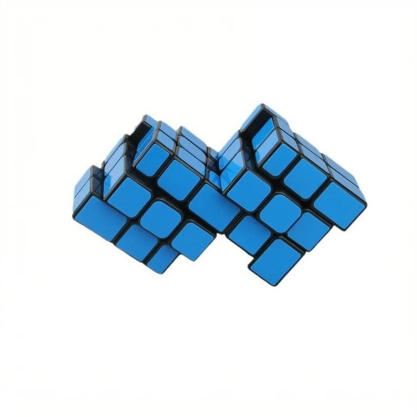 キューブツイストダブル3x3結合マジックキューブスピードキューブパズル不等距離ミラーマジックキューブカラフルマジックキューブパズル