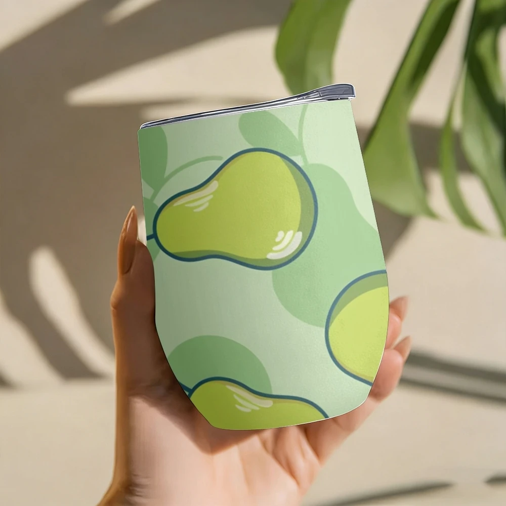 

Pear Fruit Vacuum Flasks 12oz Insulated with Lid Double Wall Vacuum Stainless Steel Cup Hot & Cold Drink Mug Gift