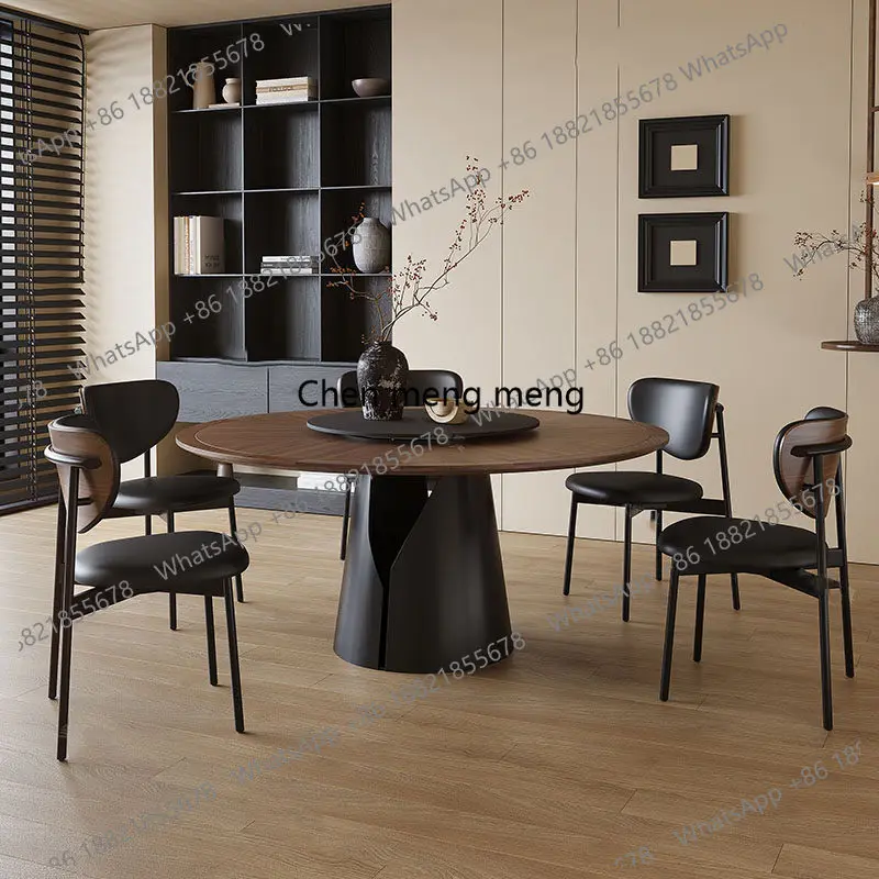 

Round Design Dining Table Modern Party Vintage Solid Wood Industrial Dining Table Luxury Nordic Mesa Comedor Furniture