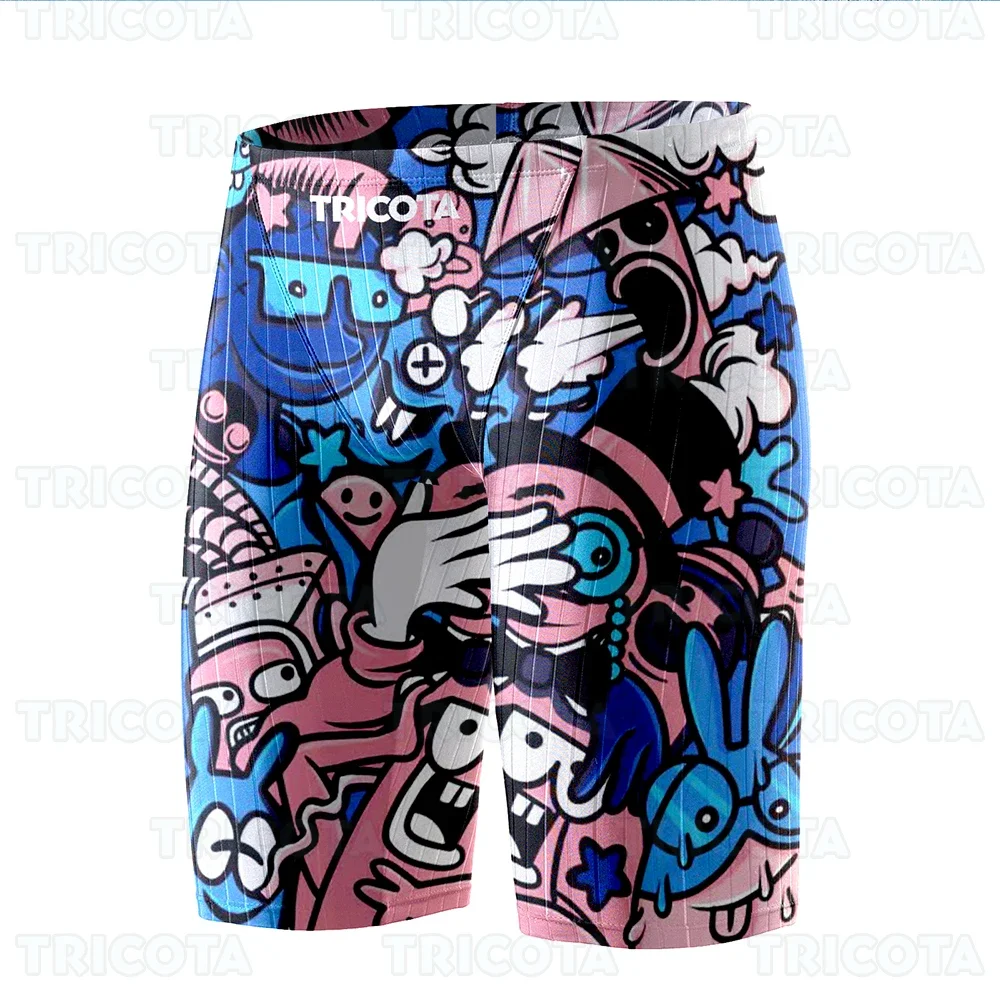 Summer Men Jammer Swimming Trunks Endurance Athletic Training Swim Shorts Outdoor Beach Quick Dry Tight  Jammers Surfing Trunks