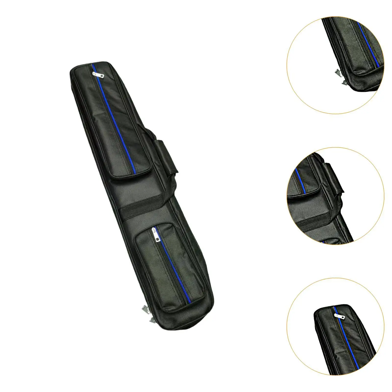 حقيبة حمل لحمام السباحة مكونة من 7 فتحات مع جيوب بسحاب وحقيبة تخزين لقضيب البلياردو