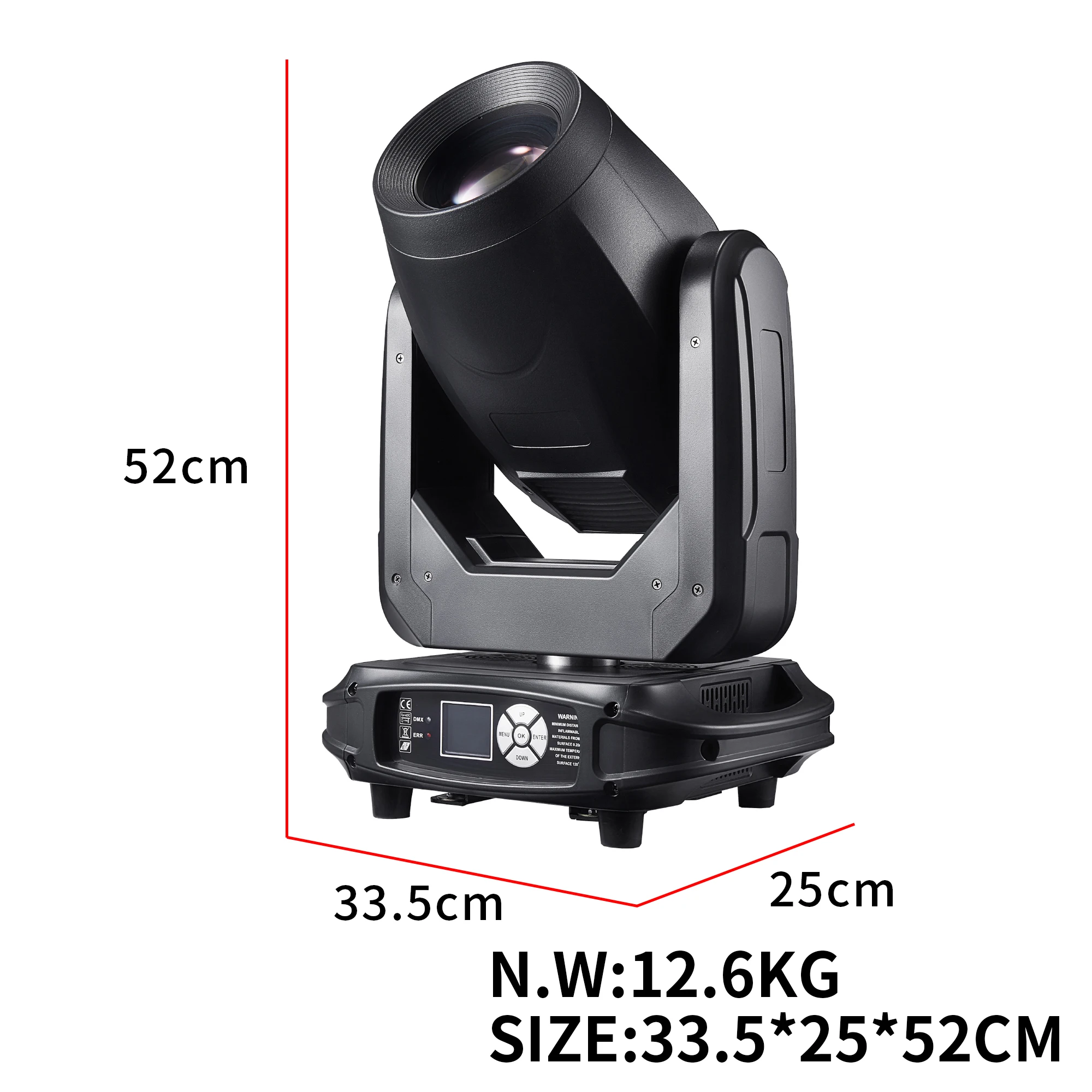 

Cabeza Móvil 380 Вт 3 en 1 con Zoom — Haz, Lavado y Foco, DMX512 для DJ, Discoteca и Escenario