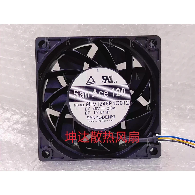 C  FOR  Sanyo 9HV1248P1G012 DC48V 2.0A 12CM 4-Wire Aluminum Frame Inverter Cooling Fan