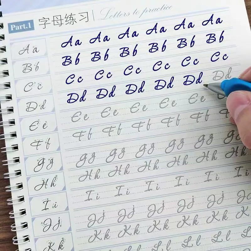 New Cursive Writing English Pen Chinese Calligraphy copybook for Adult Children Exercises Calligraphy Practice Book libros
