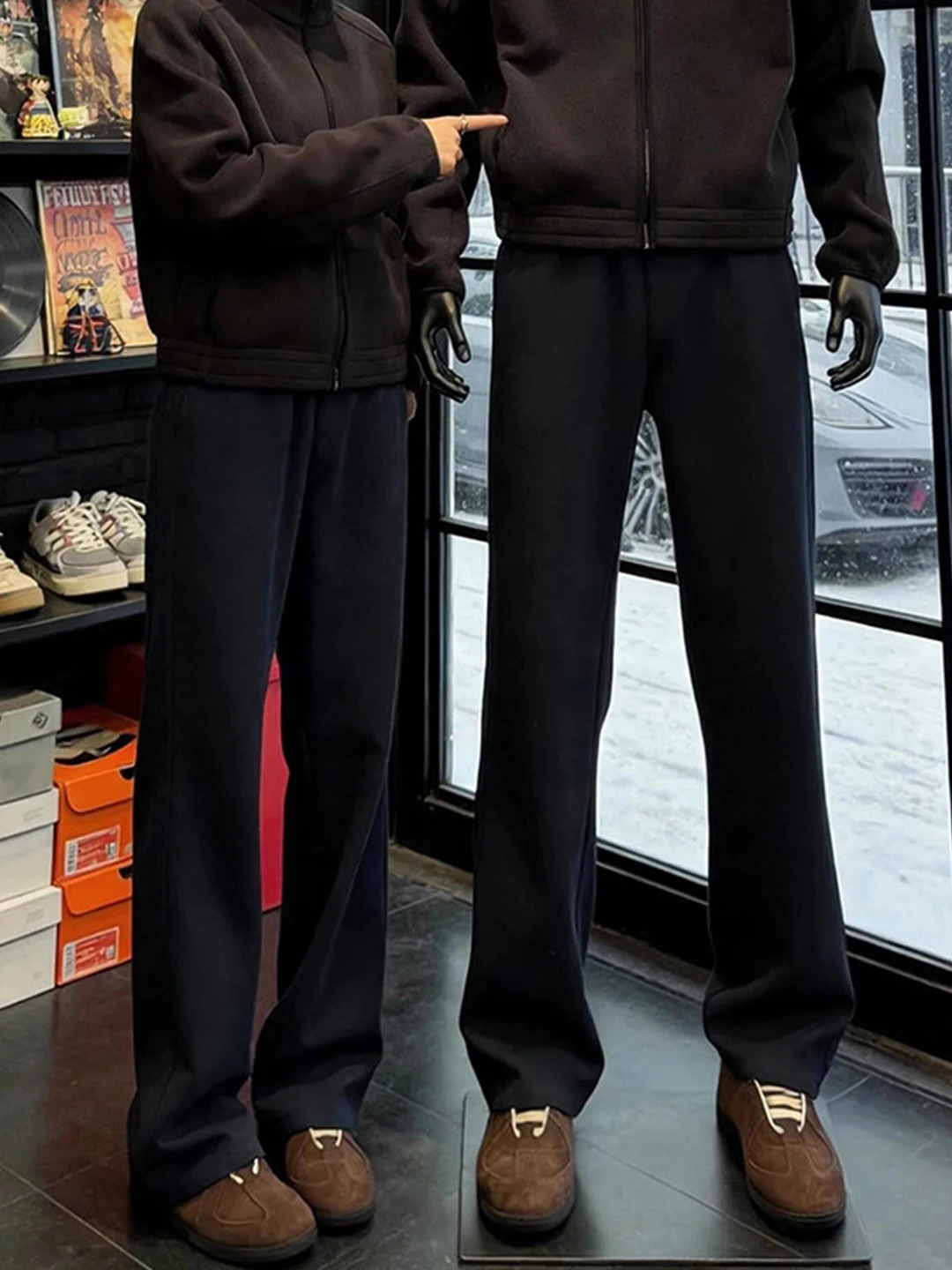 

Bla Heavyweight Straight Leg Sweatpants Cleanfit Knife Flared Pants American High Street Sport Casual Trousers