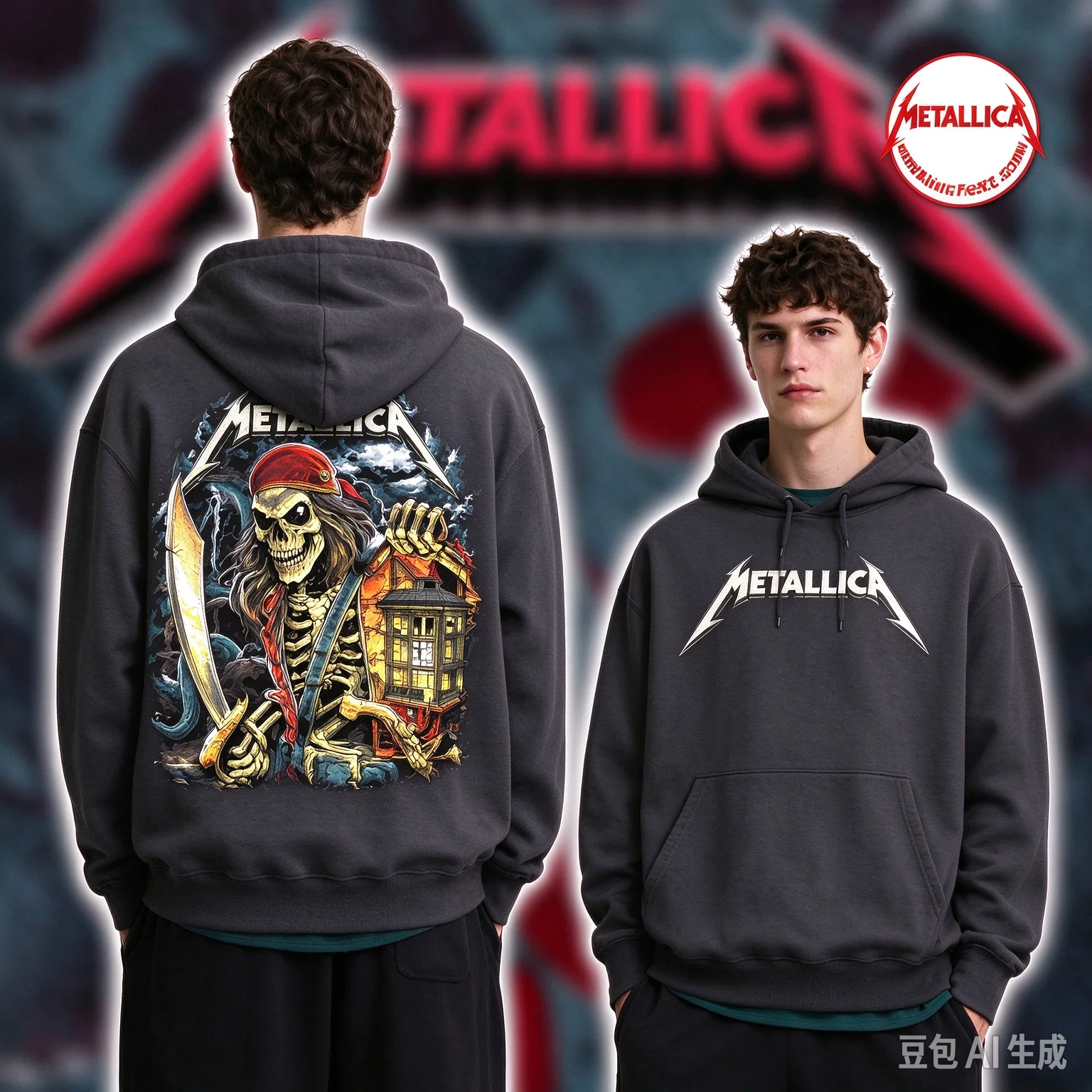 2026 Metallica M72 North American Tour Nashville Hoodie Double Sided Printed Heavy Metal Rock Band Hoodie