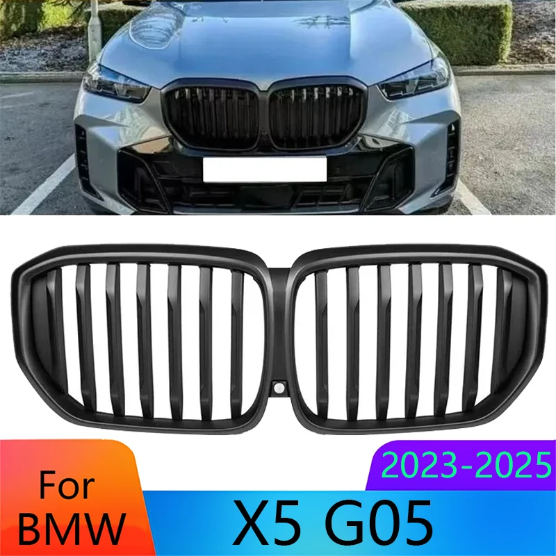 

Глянцевая черная решетка переднего бампера для BMW G05 X5 2023-2025, АБС-материал, решетка почек, сменные автомобильные аксессуары, простая установка