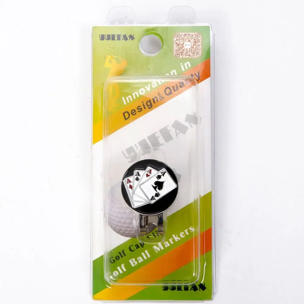 1PC Accessories Pink Pattern Golf Equipment Electroplated Gold Golf Ball Marker Golf Cap Clip Golf Hat Clip Ball Coin Mark