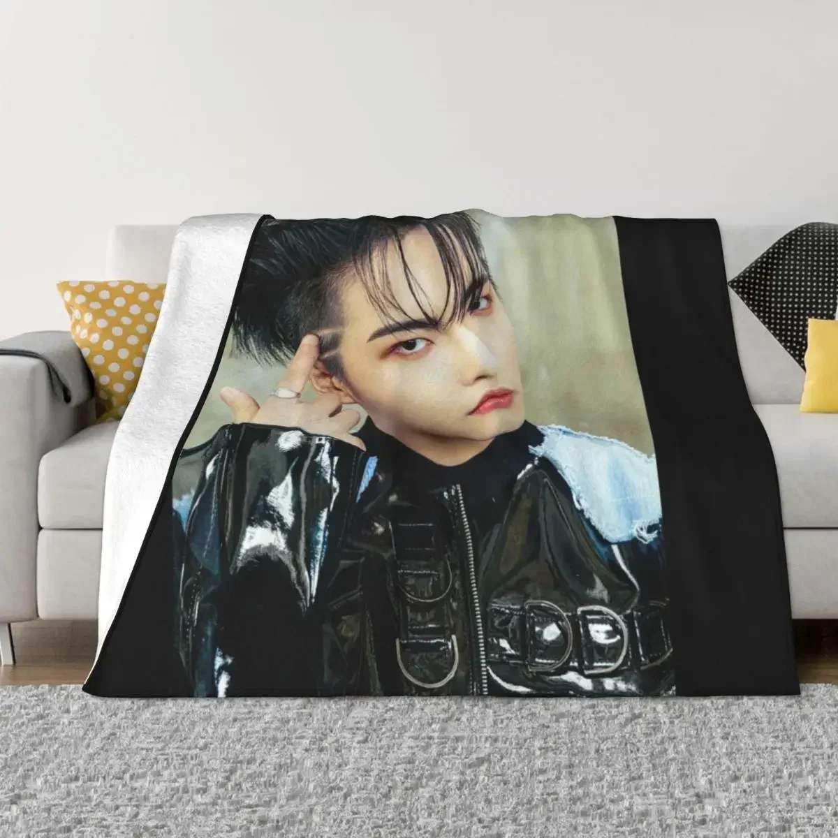 

Seonghwa - Ateez Throw Blanket christmas gifts Designers Furrys Blankets