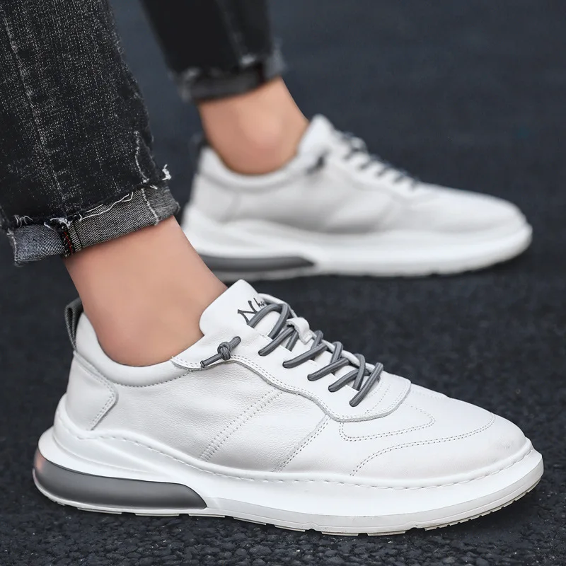 Leather Shoes Men White Sneakers Designer Shoes Sports Shoes For Male Zapatos De Hombre Casuales Cuero Sapato Social Masculino