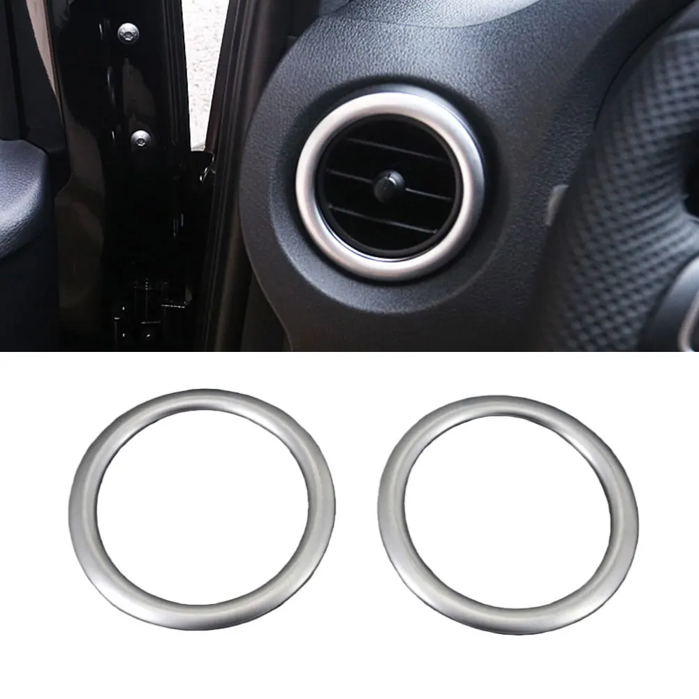 For Mercedes Vito W447 2016-2022 Front Air Conditioning Vent Dedicated Frame 2PCS Set High-Quality ABS Silver Plastic