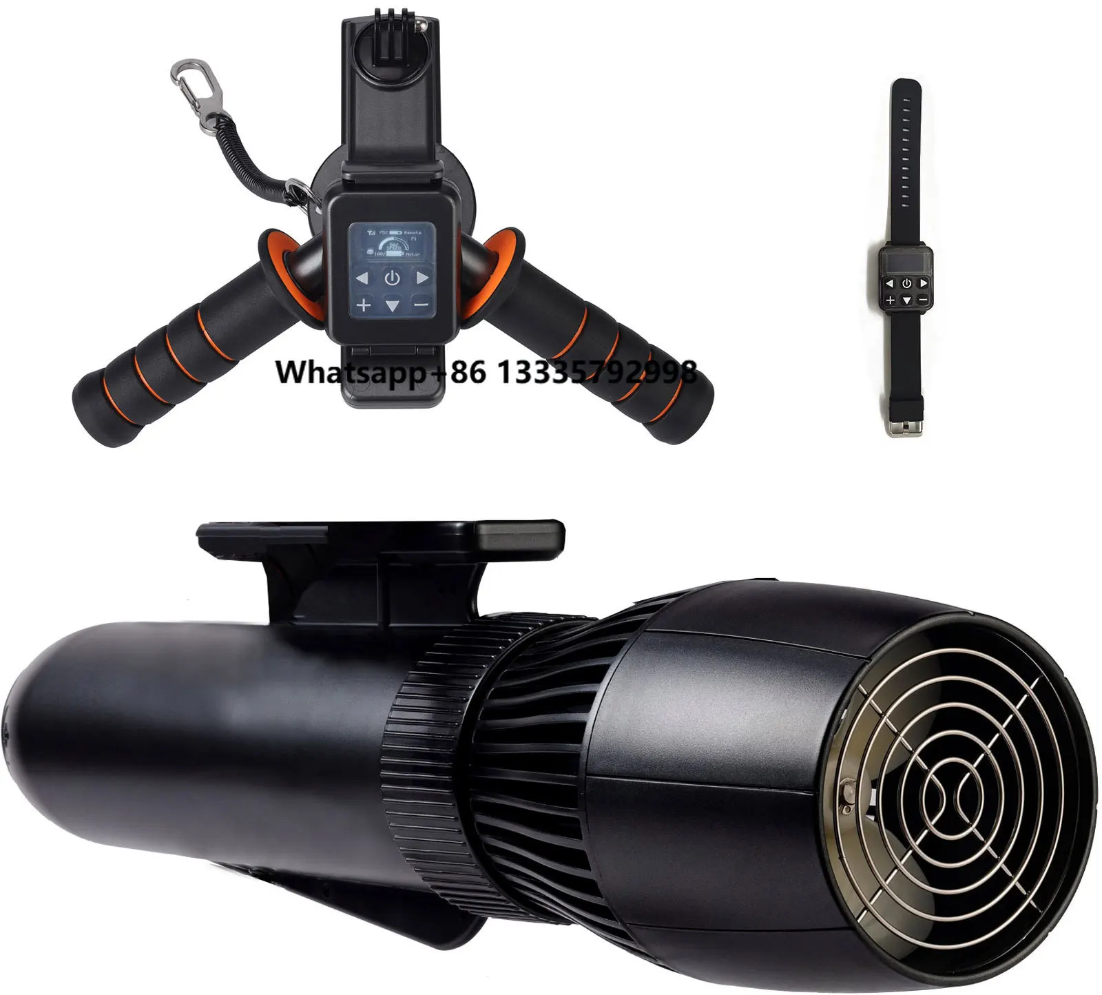 

Waterproof Underwater Thruster Motor 7kg Thrust, Remote Control, 60 Min Runtime for Diving/Surfboard/Kayak